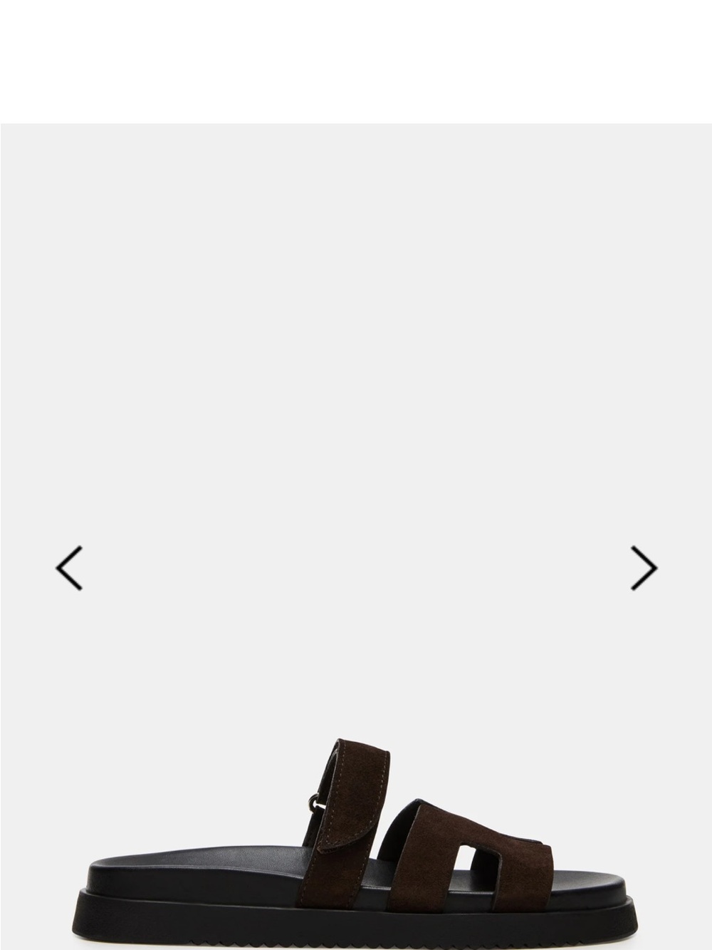 Steve Madden Brown Suede Two-Strap Slide Sandals